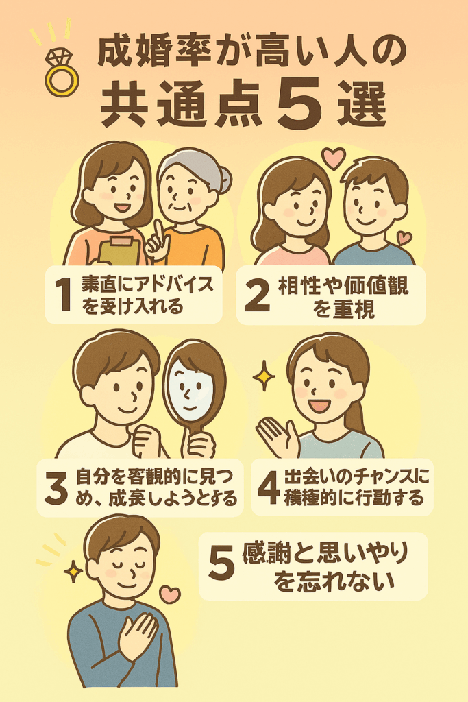 成婚率が高い人の共通点５選