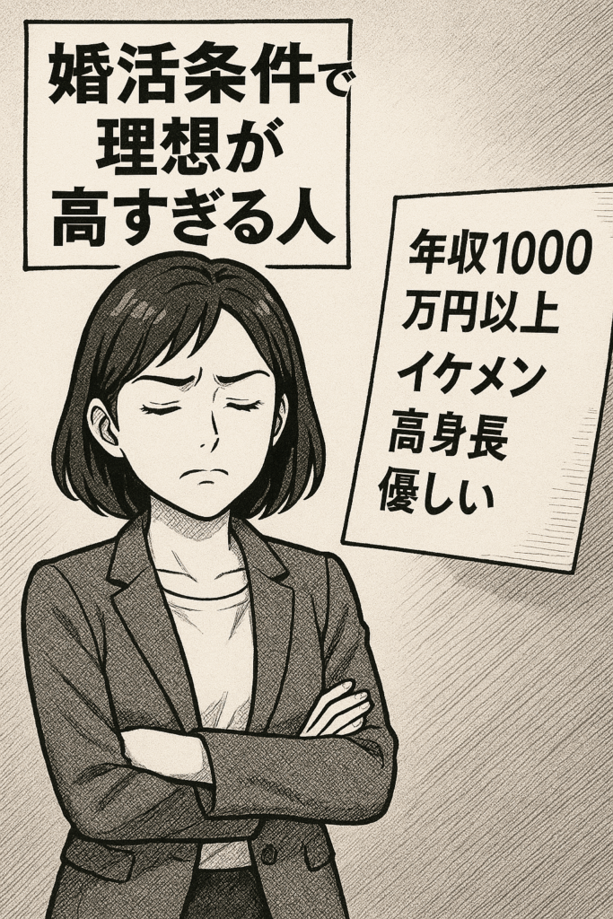 婚活条件で理想が高過ぎるが、妥協できない人