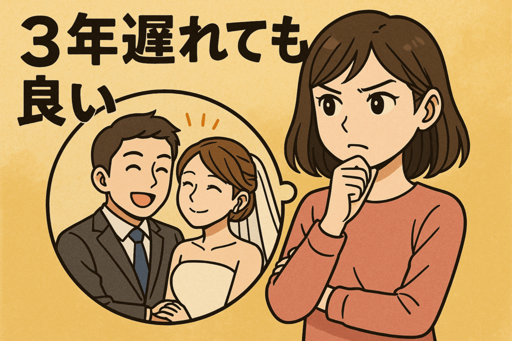 嫁に行くのは3年遅れても良いが