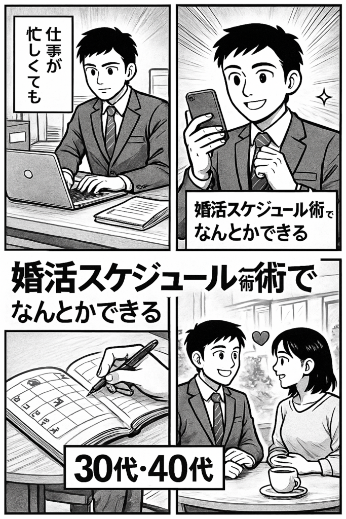仕事が忙しくてもできる！30代・40代の効率的な婚活スケジュール術