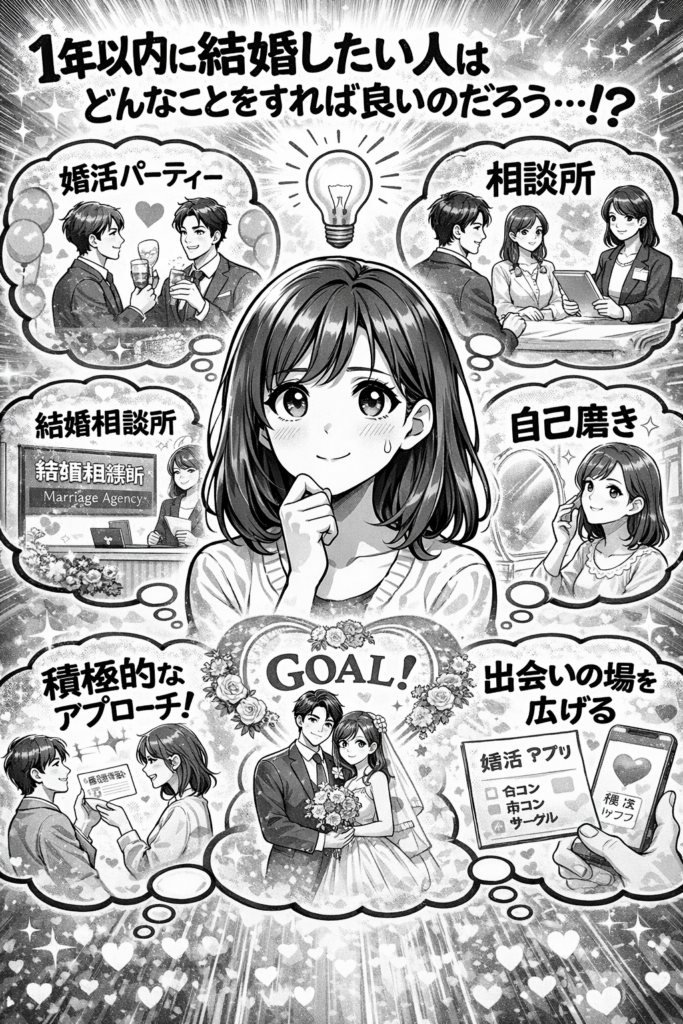 一年以内に結婚を決めたい人が必ずやるべき7つの行動