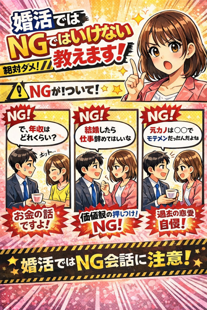 婚活で言ってはいけないNG会話5つ ― 良縁を遠ざける言葉とは